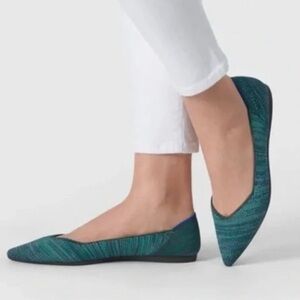Rothy’s aqua heather pointed toe flats